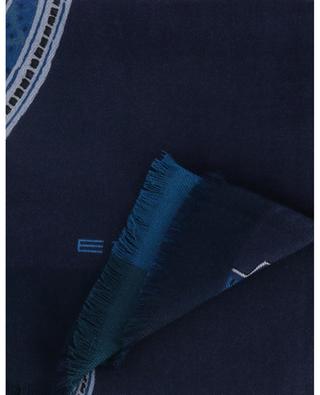 Écharpe en laine et soie Shaal-Nur Colour Block Paisley ETRO