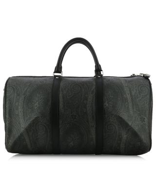 Paisley coated canvas and leather duffle bag ETRO