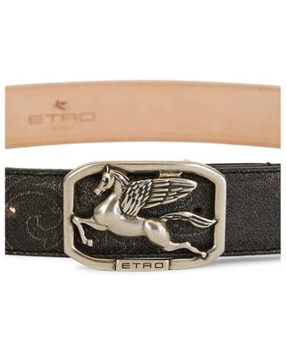 Pegaso Paisley fabric and leather belt ETRO