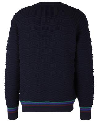 Wave patterned textured knit wool jumper MISSONI