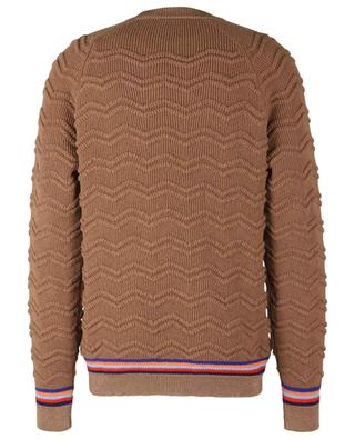Wave patterned textured knit wool jumper MISSONI
