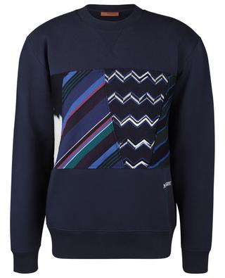 Knit patchwork adorned crewneck sweatshirt MISSONI