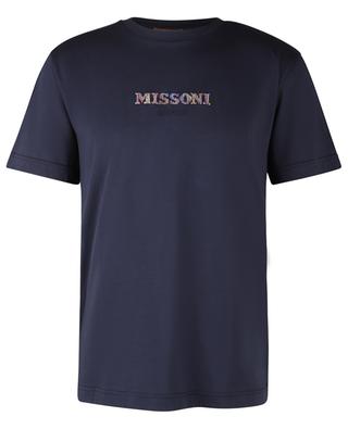 T-shirt à manches courtes brodé logo multicolore MISSONI