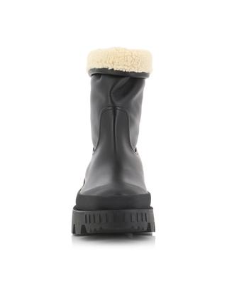 Moscova faux fur trimmed leather ankle boots MONCLER