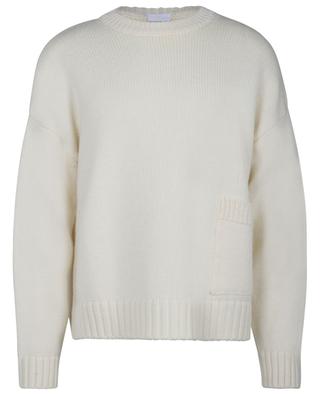 Pullover mit Rundhalsausschnitt aus Wolle mit aufgesetzter Tasche PT TORINO COLLECTION