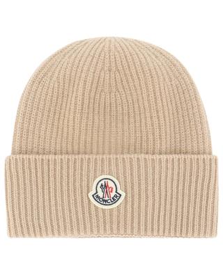 Wool and cashmere rib knit beanie MONCLER