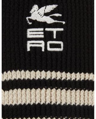 Etro Cube chunky knit wool bicolour scarf ETRO