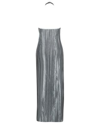 Langes plissiertes Metallic-Kleid Panarea GALVAN LONDON