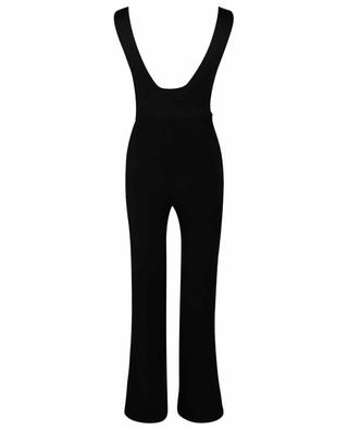 Twisted Bustier jersey and crepe jumpsuit GALVAN LONDON