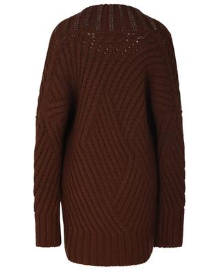 Crystal adorned chunky wool oversize cardigan ERMANNO SCERVINO