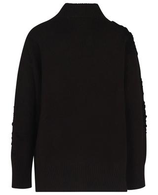 Embroidered loose wool and cashmere jumper with side slits ERMANNO SCERVINO