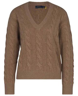 Wool and cashmere cable-knit V-neck jumper POLO RALPH LAUREN