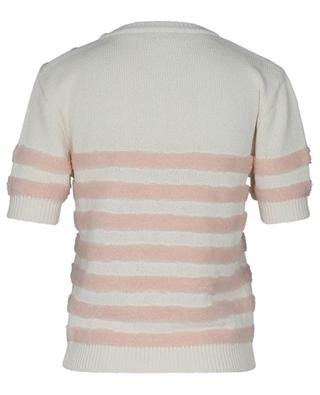 Short-sleeved Breton jumper with fluffy stripes BALMAIN