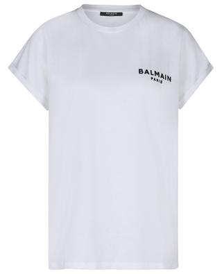 T-shirt décontracté en coton bio orné du logo floqué BALMAIN