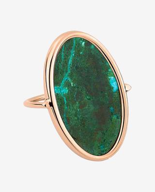 Ring aus Roségold Ellipse Chrysocolle GINETTE NY