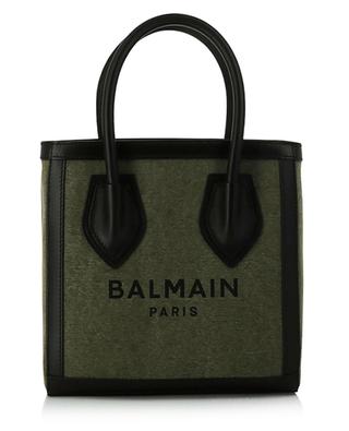 B-Army 24 small canvas and leather tote bag BALMAIN