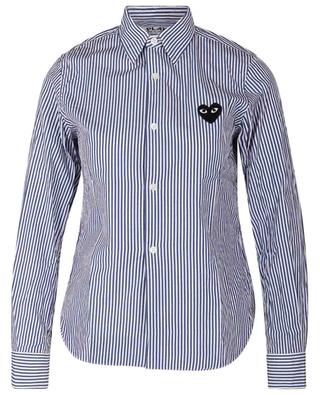 Black Heart striped poplin shirt COMME DES GARCONS PLAY