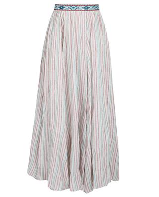 Camelia Summer Stripes maxi linen skirt EMPORIO SIRENUSE POSITANO