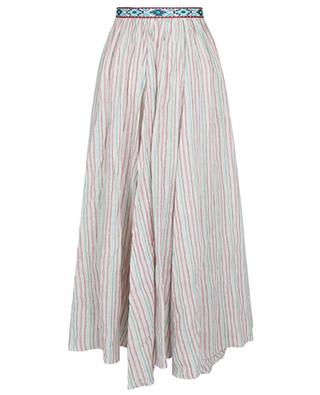 Camelia Summer Stripes maxi linen skirt EMPORIO SIRENUSE POSITANO
