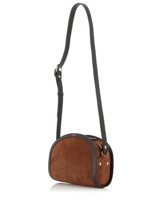 Demi-Lune leather and corduroy handbag A.P.C.