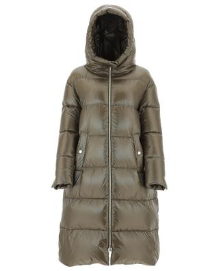 Mid-length down jacket in glossy technical fabric HERNO