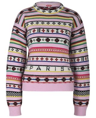 Fair Isle wool and cotton round neck jumper KENZO
