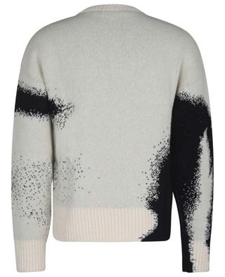 Airbrush effect jacquard jumper in cotton ALEXANDER MC QUEEN