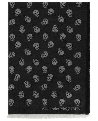 Skull All-Over jacquard wool and silk scarf ALEXANDER MC QUEEN