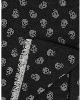 Skull All-Over jacquard wool and silk scarf ALEXANDER MC QUEEN