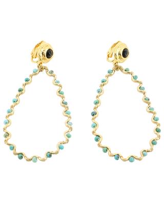 Nymphéas turquoise adorned earrings GAS BIJOUX