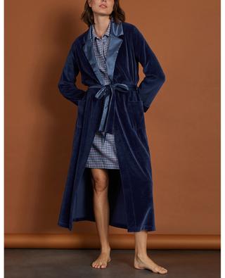 Velvet bathrobe in velvet and satin LAURENCE TAVERNIER