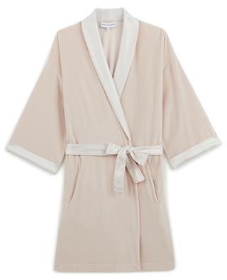 Velvet short bathrobe in velvet and satin LAURENCE TAVERNIER
