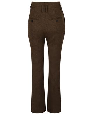 Herringbone tweed high-rise straight leg trousers SAINT LAURENT PARIS
