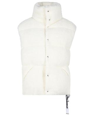 Puff Oversize Pile Off faux fur quilted vest KHRISJOY