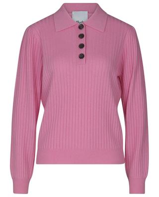 Cashmere jumper with buttoned stand-up collar ALLUDE