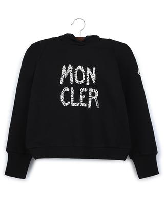 Logo printed and embroidered girls' hooded sweatshirt MONCLER