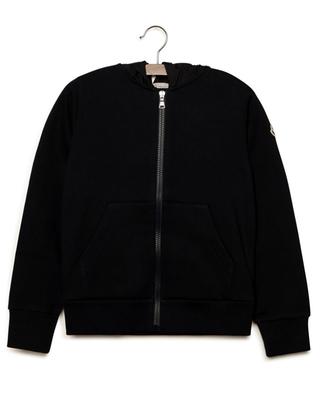Boy's zip-up sweatshirt with nylon hood MONCLER