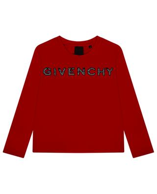 Mädchen-Langarm-T-Shirt Bandana Logo GIVENCHY