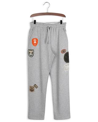 Military patch adorned boy's jogging trousers DOLCE & GABBANA