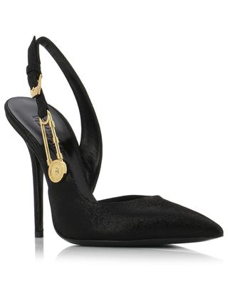 Safety Pin 110 suede sling-back pumps VERSACE