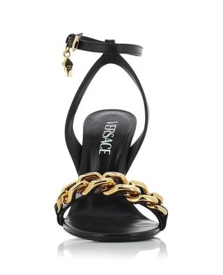 Medusa Chain 105 block heeled leather sandals VERSACE