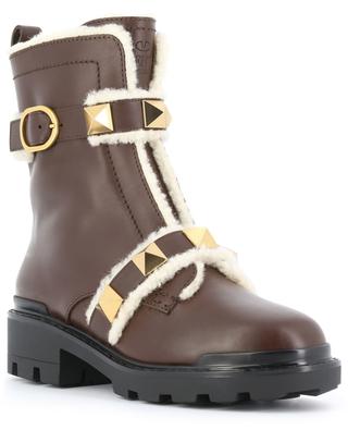 Roman Stud 40 warm smooth leather ankle boots VALENTINO