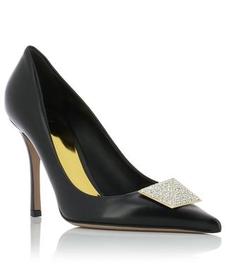 One Stud Crystals pointy toe nappa leather pumps VALENTINO