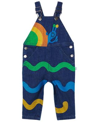 Baby-Latzhose aus bedrucktem Chambray Rainbow Snail STELLA MCCARTNEY KIDS