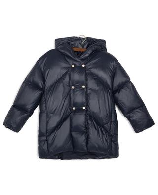 Double-breasted hooded girl's down jacket TARTINE ET CHOCOLAT