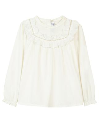 Girl's blouse with embroidered bib TARTINE ET CHOCOLAT