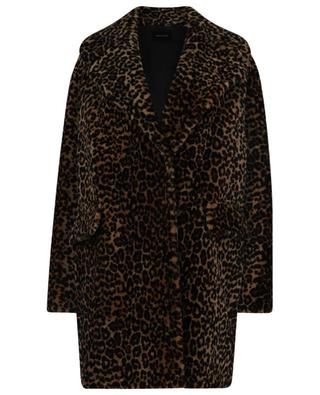 Mantel aus Lammfell mit Leopardenprint Daphne TAGLIATORE