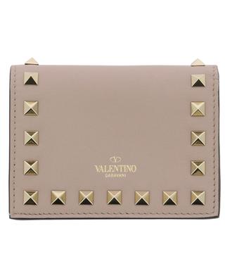 Rockstud compact calfskin leather wallet VALENTINO