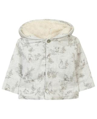 Bunny printed baby flannel coat TARTINE ET CHOCOLAT