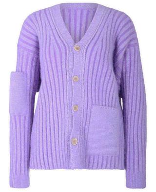 Le Cardigan Neve rib knit cardigang with pockets JACQUEMUS
